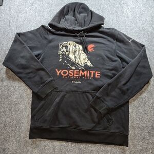 Columbia Black Yosemite Hoodie Womens S Graphic Sweatshirt